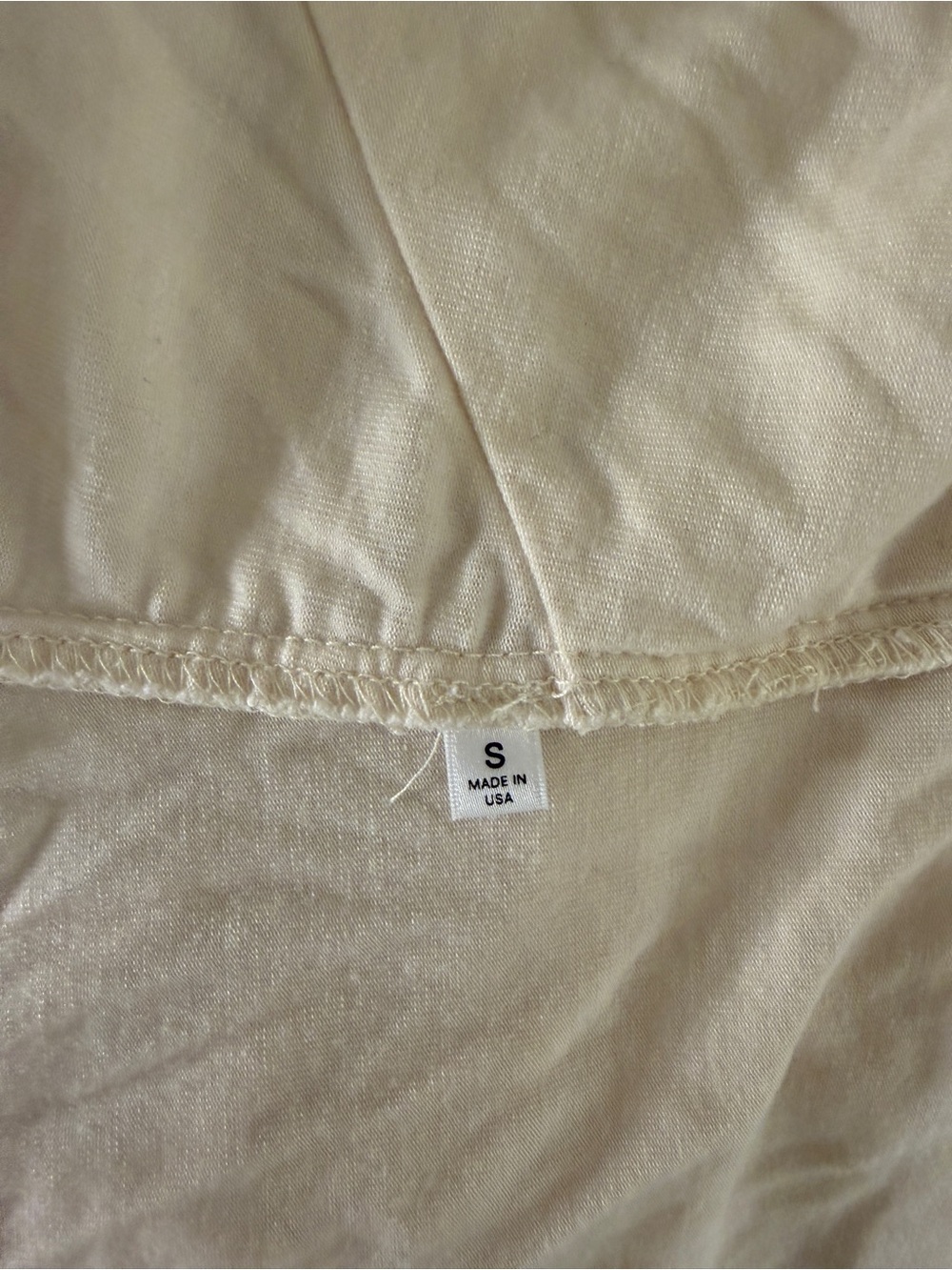 Reformation Ruched Crop Top in Light Beige - Picture 7 of 7